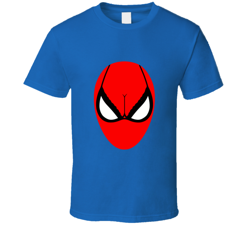 Spider-man Head Breast Parody T-shirt And Apparel 1