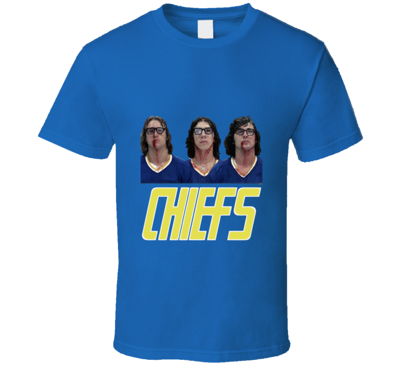Slap Shot Hanson Brothers And Chiefs Team Logo T-shirt And Apparel 1