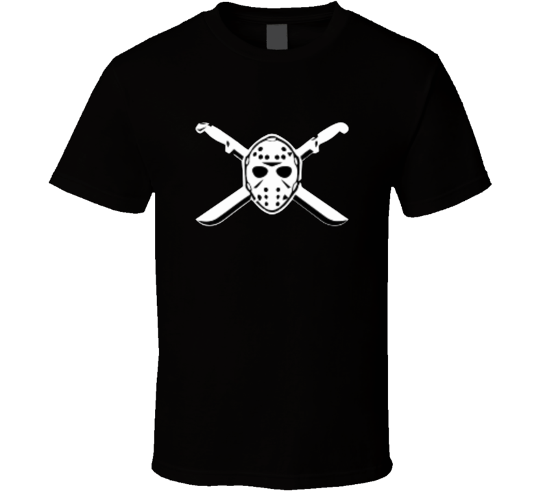Friday the 13th Jason Voorhees Mask Crossbones Vintage Retro Style T-shirt And Apparel 1