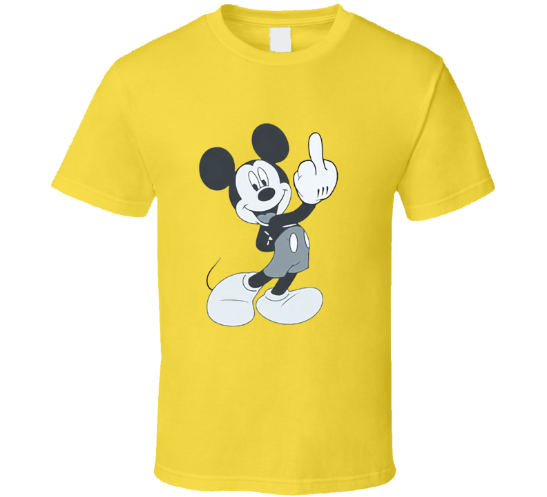 Mickey Mouse Fu.. You Middle Finger Funny Joke Vintage Retro Style T-shirt And Apparel 1