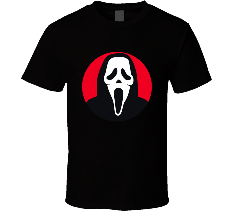 T-shirt et Vêtements Scream Ghost Face Horreur Cercle Rouge Style Rétro Vintage 1