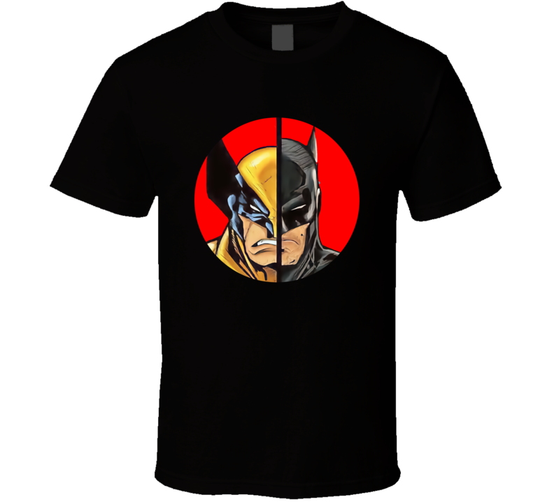 Batman Half And Half Wolverine Vintage Retro Style T-shirt And Apparel T Shirt 1