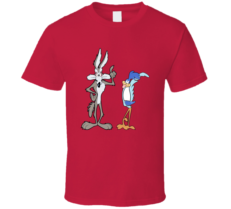 Looney Tunes Roadrunner And Wally Coyote Vintage Retro Style T-shirt And Apparel 1