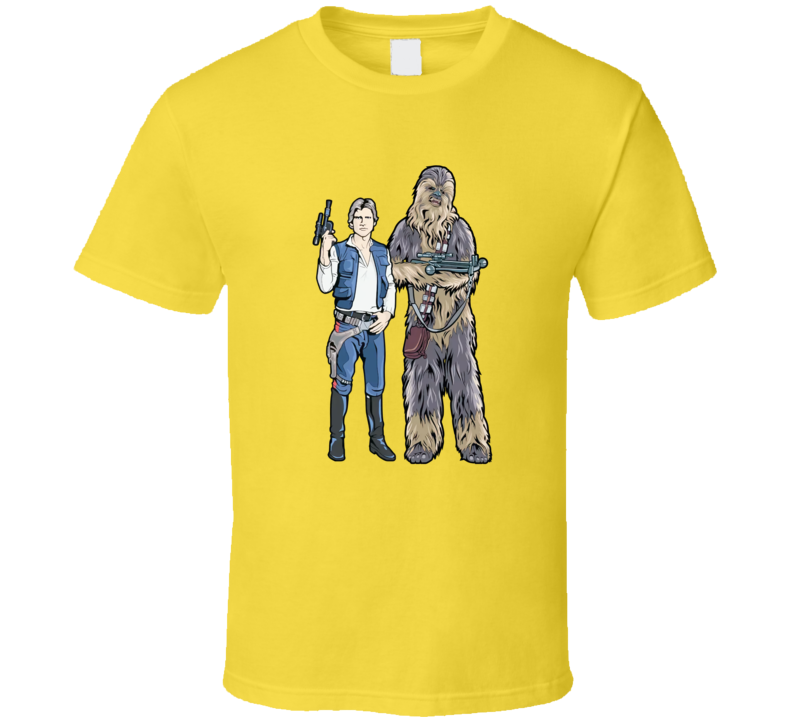 T-shirt et Vêtements Star Wars Chewbacca et Han Solo Classique Style Rétro Vintage 1