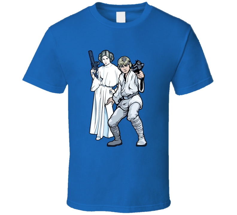 Star Wars Luke Skywalker And Leia Classic Vintage Retro Style T-shirt And Apparel 1